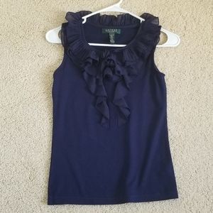 Lauren Ralph Lauren Ruffle Lace Sleeveless Top